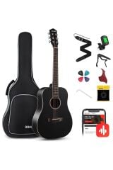 DAT-110D Dreadnought Travel Akustik Gitar Seti (Siyah)