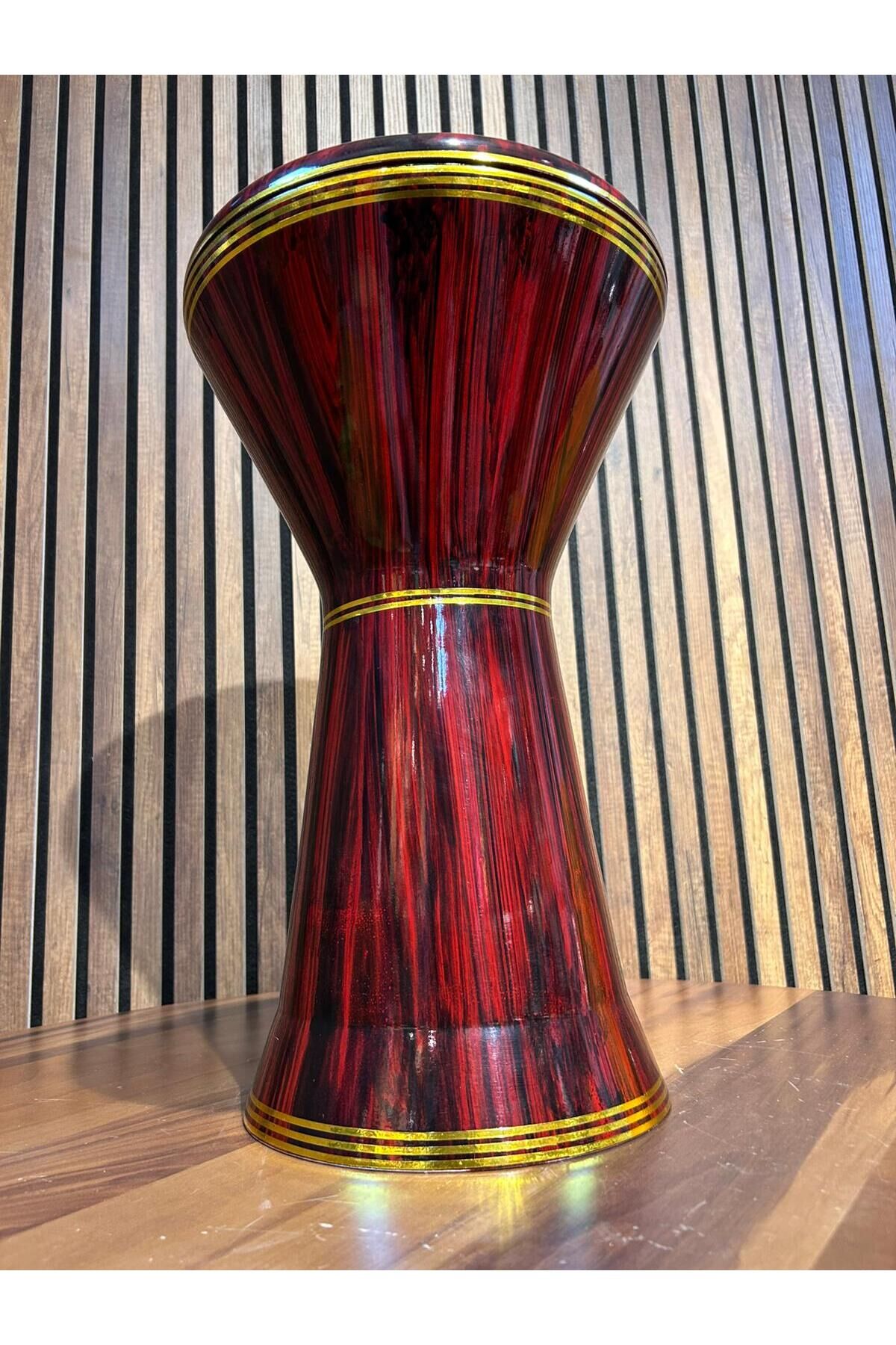 GAWHARET EL FAN KIRMIZI-SİYAH 23'lük PROFESYONEL DARBUKA (KILIF+ALYAN HEDİYELİ)