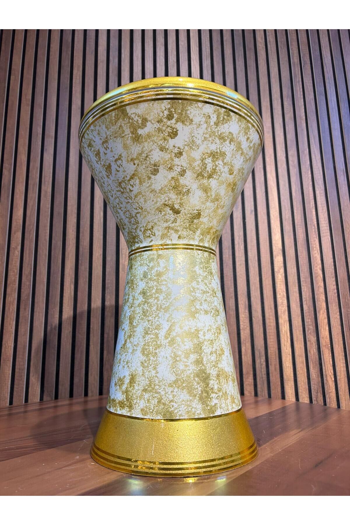 GAWHARET EL FAN ALTIN DETAYLI PROFESYONEL DÖKÜM DARBUKA (KILIF+ALYAN HEDİYELİ)