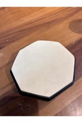 Bateri Davul Ritim Çalışma Pedi 15 cm Çapında Krem