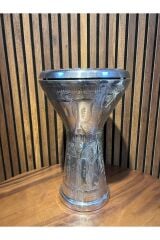 Vatan Kabartmalı Gri 22'lik Çömlek Darbuka