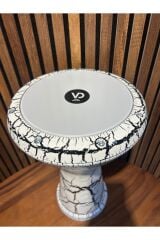 Vatan Beyaz Çatlatma Desen 22'lik Çömlek Darbuka