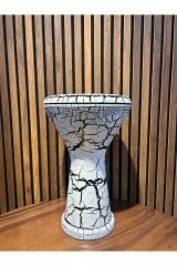 Vatan Beyaz Çatlatma Desen 22'lik Çömlek Darbuka