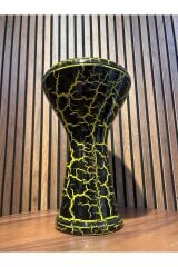 Vatan Sarı Çatlatma Desen 22'lik Çömlek Darbuka