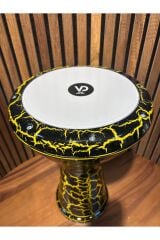 Vatan Sarı Çatlatma Desen 22'lik Çömlek Darbuka