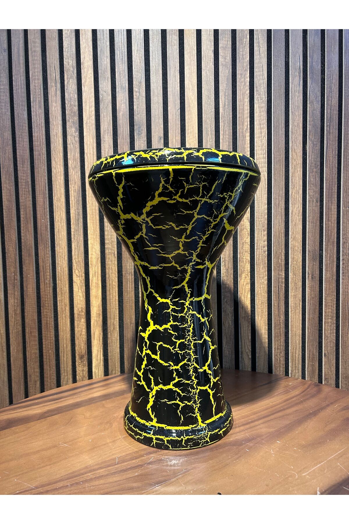 Vatan Sarı Çatlatma Desen 22'lik Çömlek Darbuka