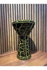 Vatan Sarı Çatlatma Desen 22'lik Çömlek Darbuka