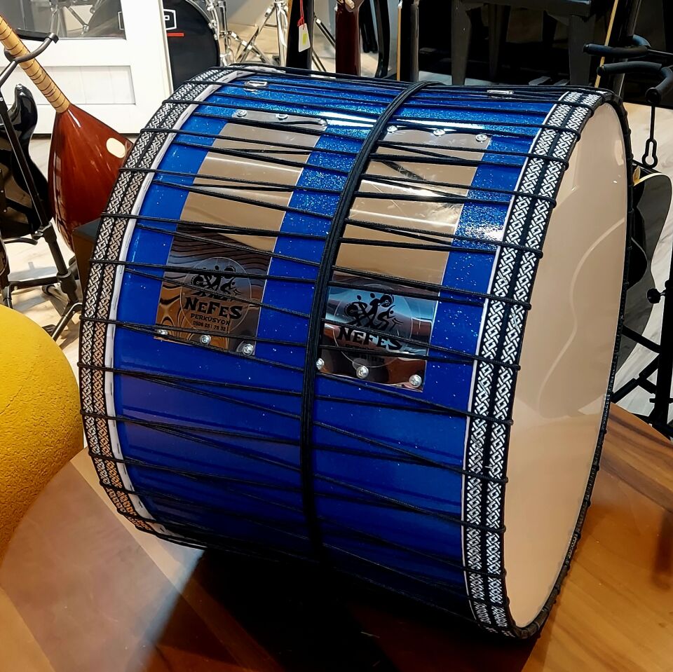 Mavi Simli Kasnak İpli Asma Davul