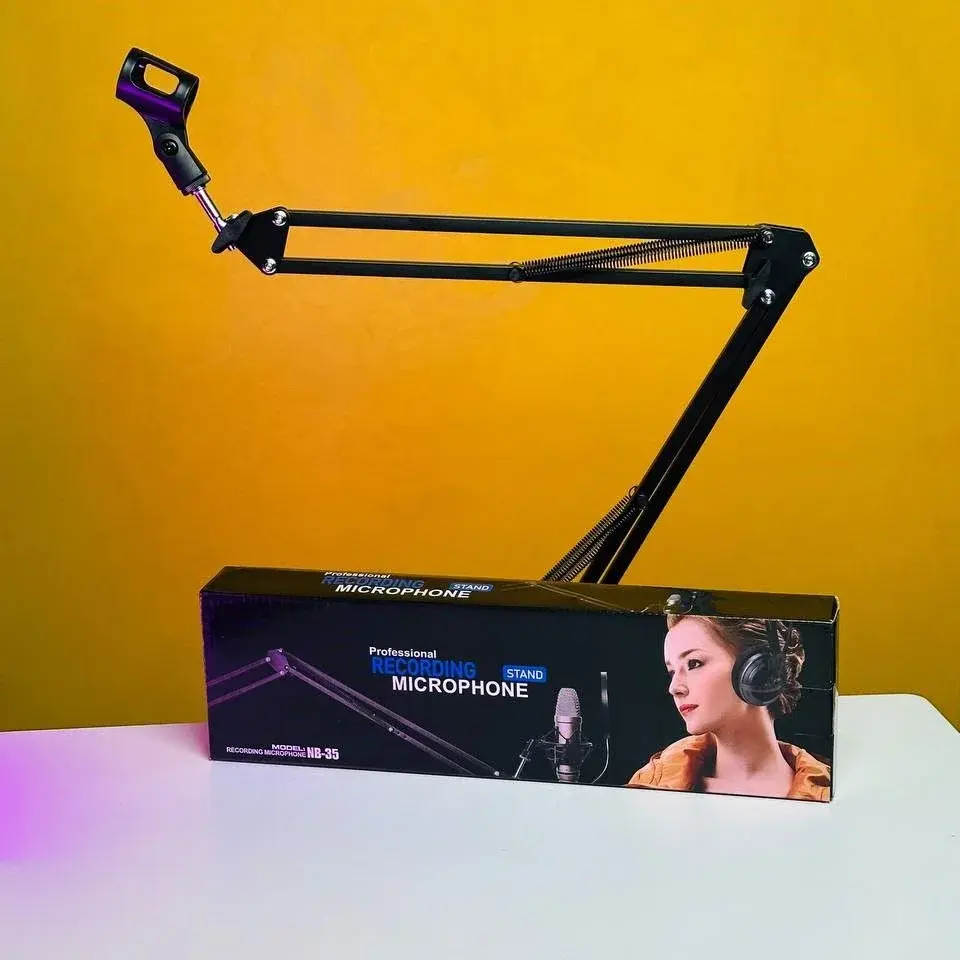 Dinamik ve Kondenser Mikrofonlar İçin Profesyonel Kayıt Mikrofonu Masa Sehpası (NB-35)