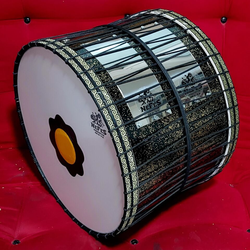 Siyah Simli Kasnak İpli Asma Davul