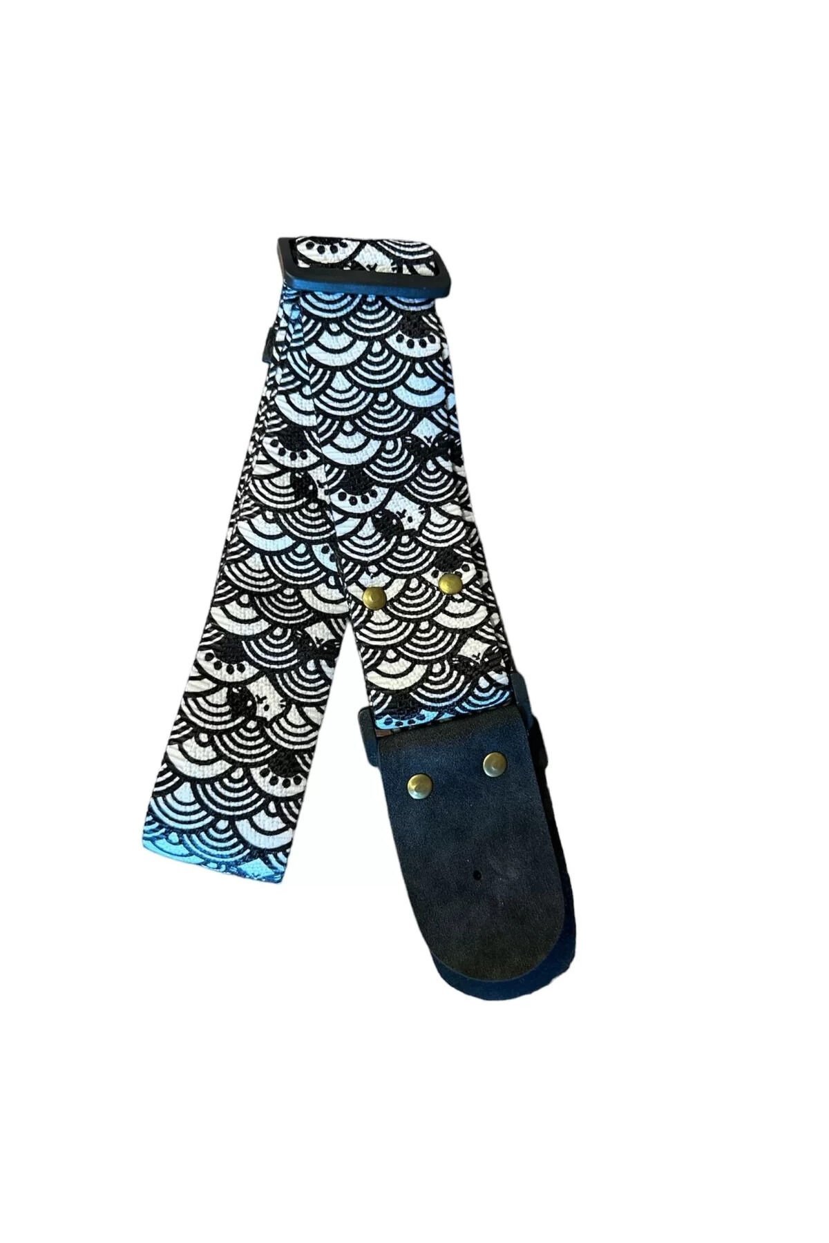 Kedi Desenli Tasarım Gitar Askısı