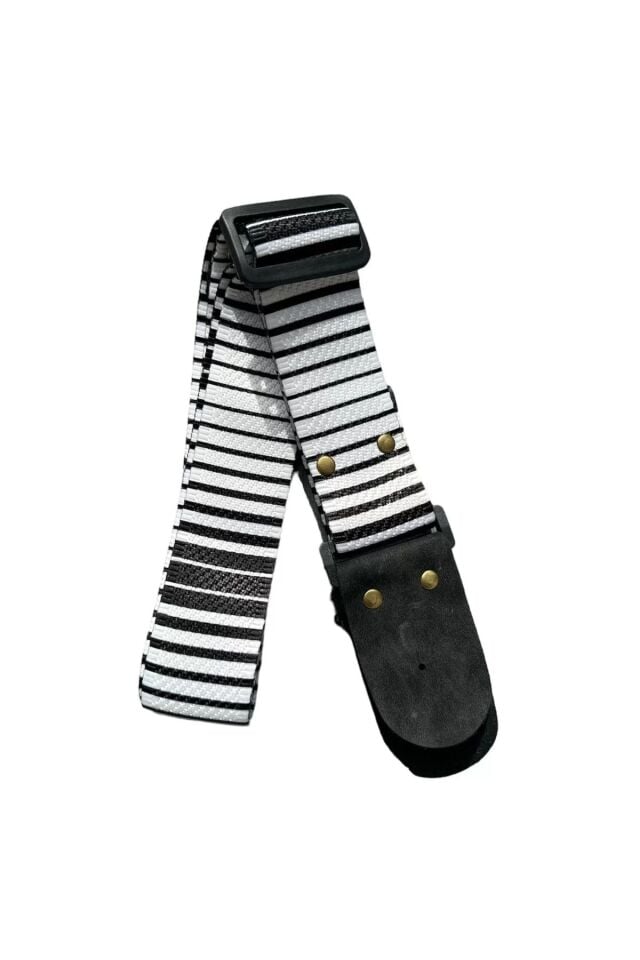 Zebra Desenli Tasarım Gitar Askısı