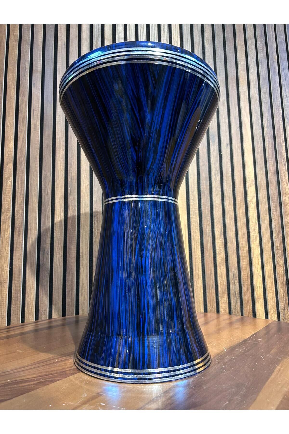 GAWHARET EL FAN BOYALI MAVİ-SİYAH PROFESYONEL 23'LÜK DARBUKA
