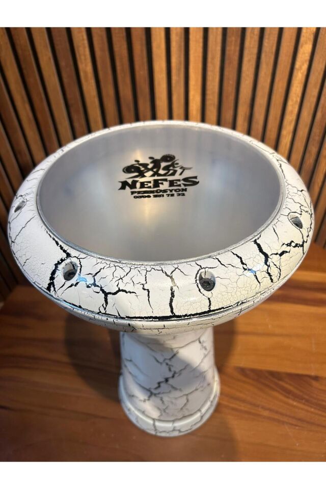 MASTERWORK BAŞLANGIÇ DARBUKASI 22'LİK BEYAZ ÇATLATMA DESENİ