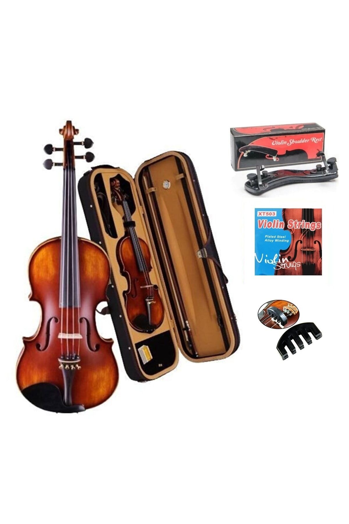 Carlovy Vla8-3/4 Keman (yay+reçine+kutu Hediyeli)