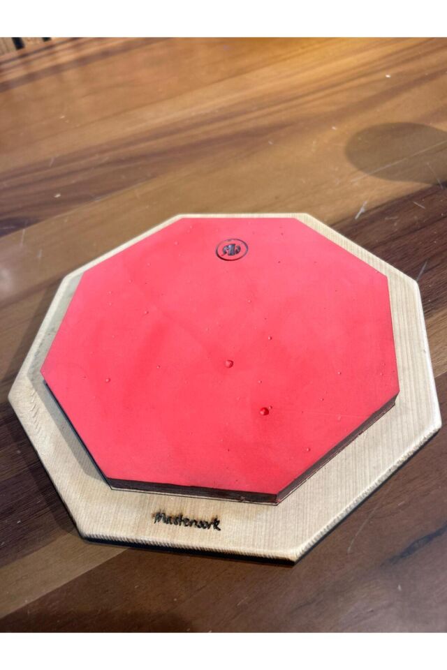 Masterwork Bateri Davul Ritim Çalışma Pedi 17 cm Çapında Kırmızı