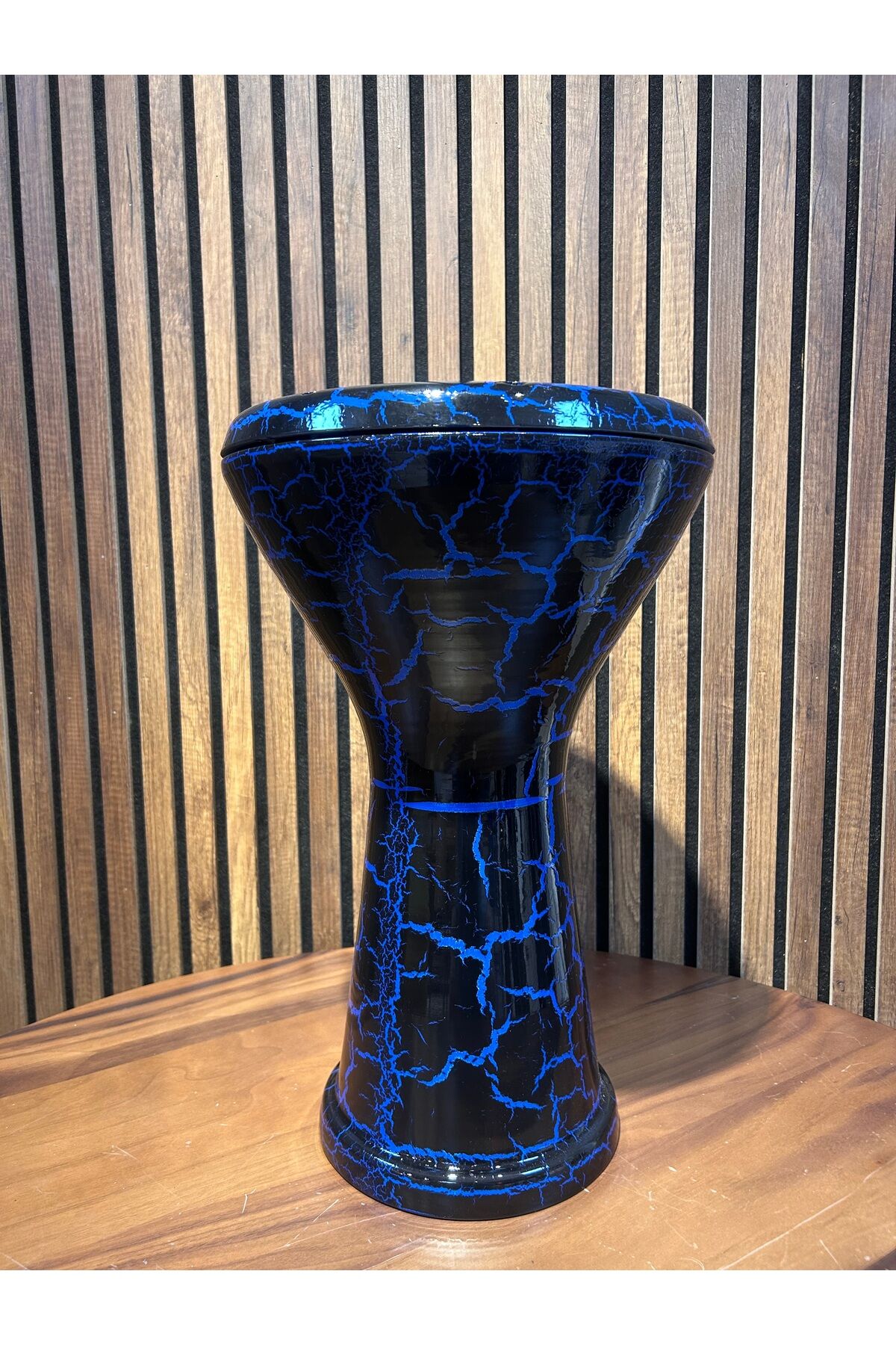 Vatan Mavi Çatlatma Desen 22'lik Çömlek Darbuka
