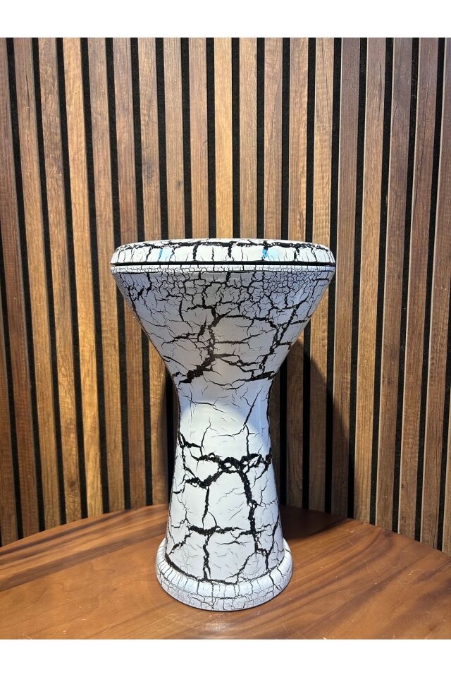 Vatan Beyaz Çatlatma Desen 22'lik Çömlek Darbuka