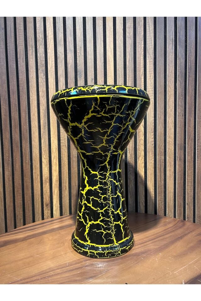 Vatan Sarı Çatlatma Desen 22'lik Çömlek Darbuka