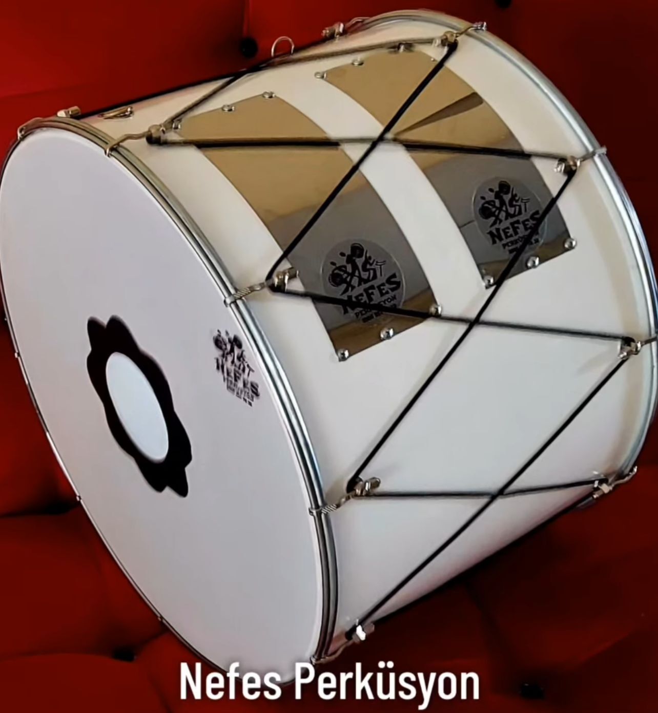 Beyaz Kasnak Akortlu Asma Davul