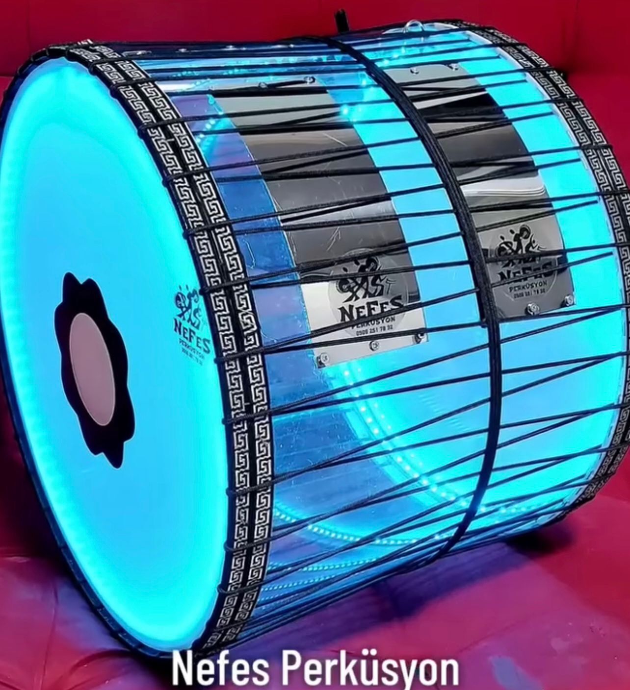 Şeffaf Kasnak İpli Asma Davul