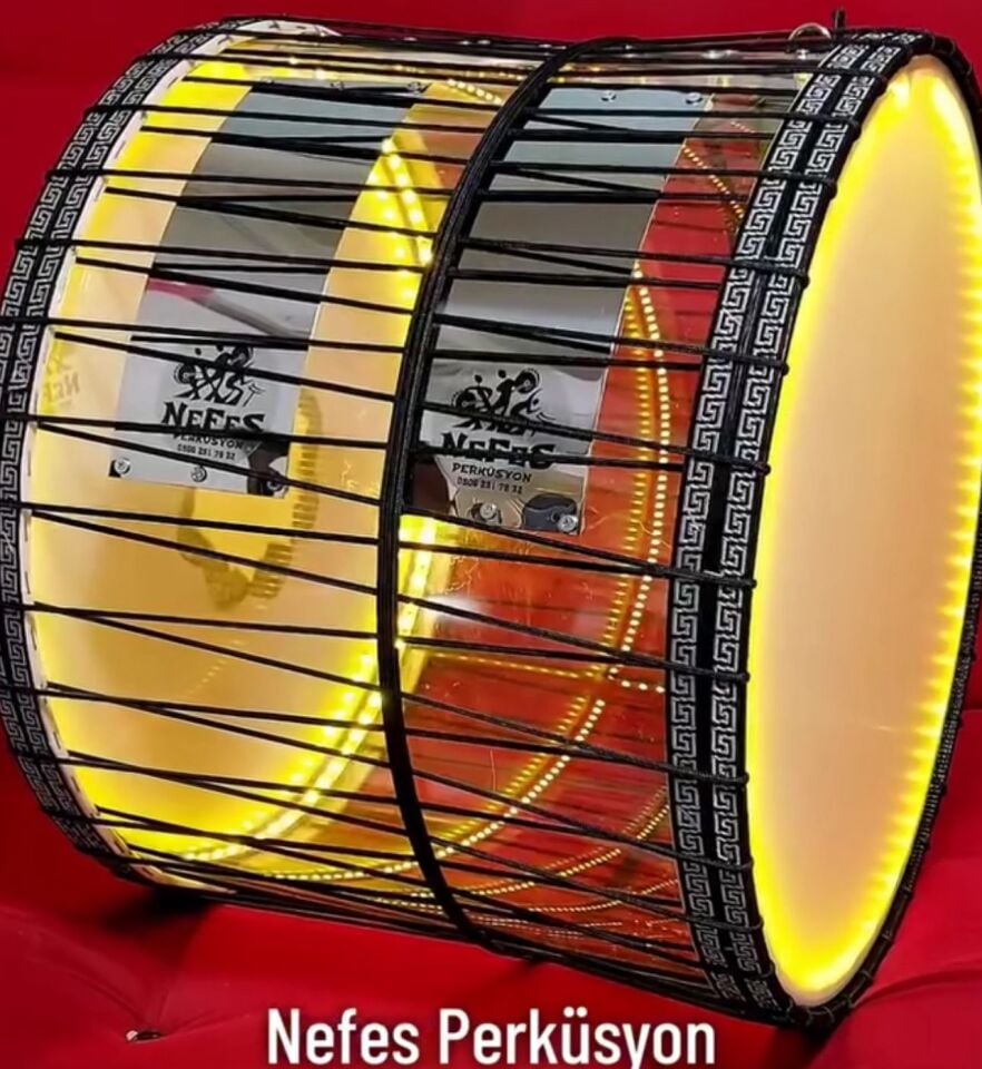 Şeffaf Kasnak İpli Asma Davul