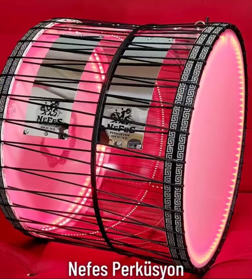 Şeffaf Kasnak İpli Asma Davul