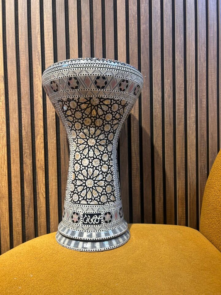 Gawharet El Fan 22'lik Sedef Kaplama Darbuka