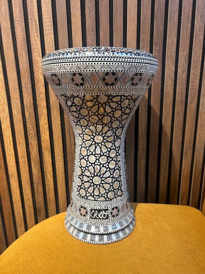 Gawharet El Fan 22'lik Sedef Kaplama Darbuka