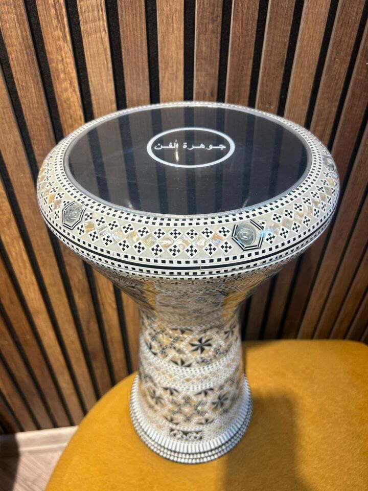 Gawharet El Fan 22'lik Sedef Kaplama Darbuka
