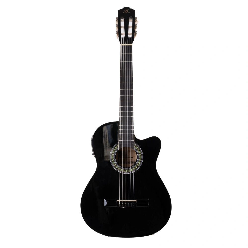 Barcelona LC 3900 CEQ BK Siyah Kesik Kasa Elektro Klasik Gitar