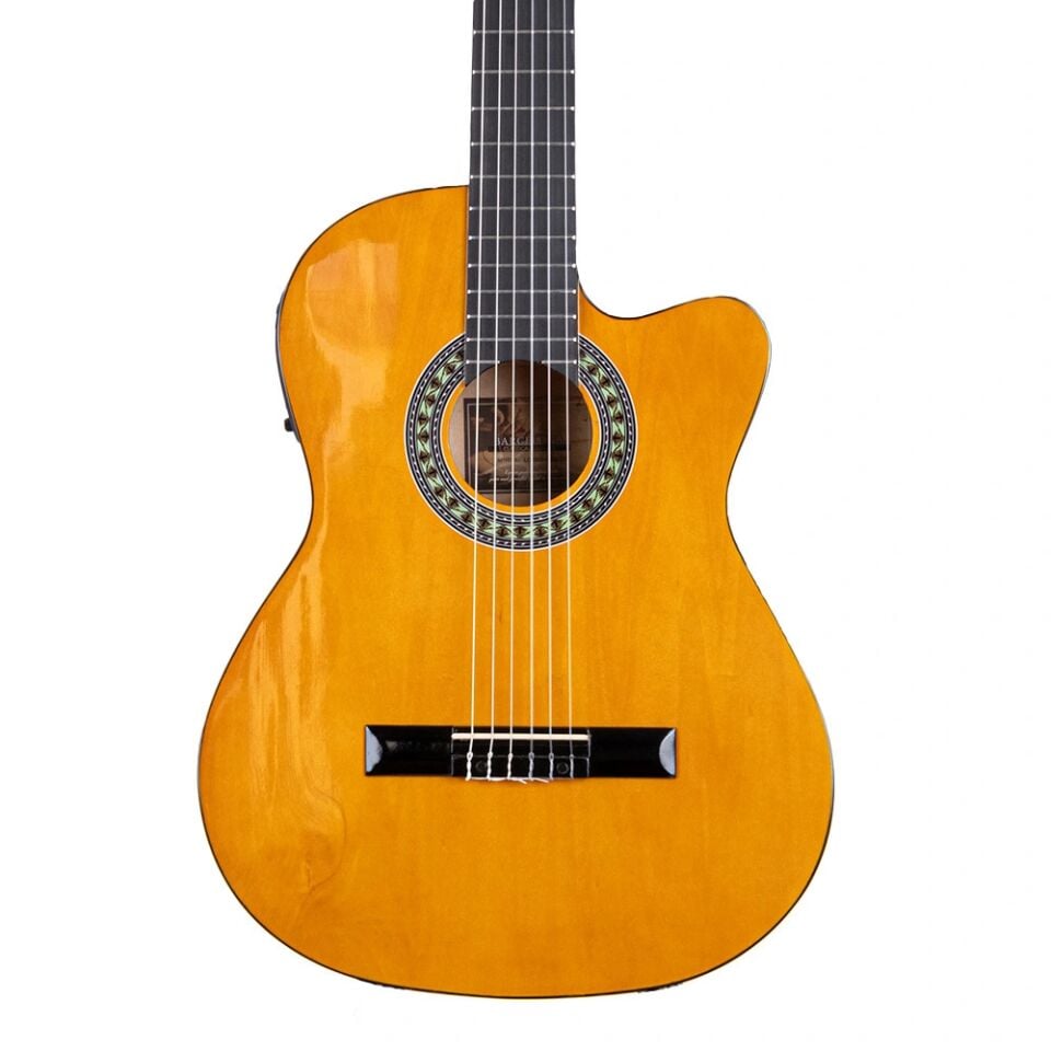 Barcelona LC 3900 CEQ OR Turuncu Kesik Kasa Elektro Klasik Gitar
