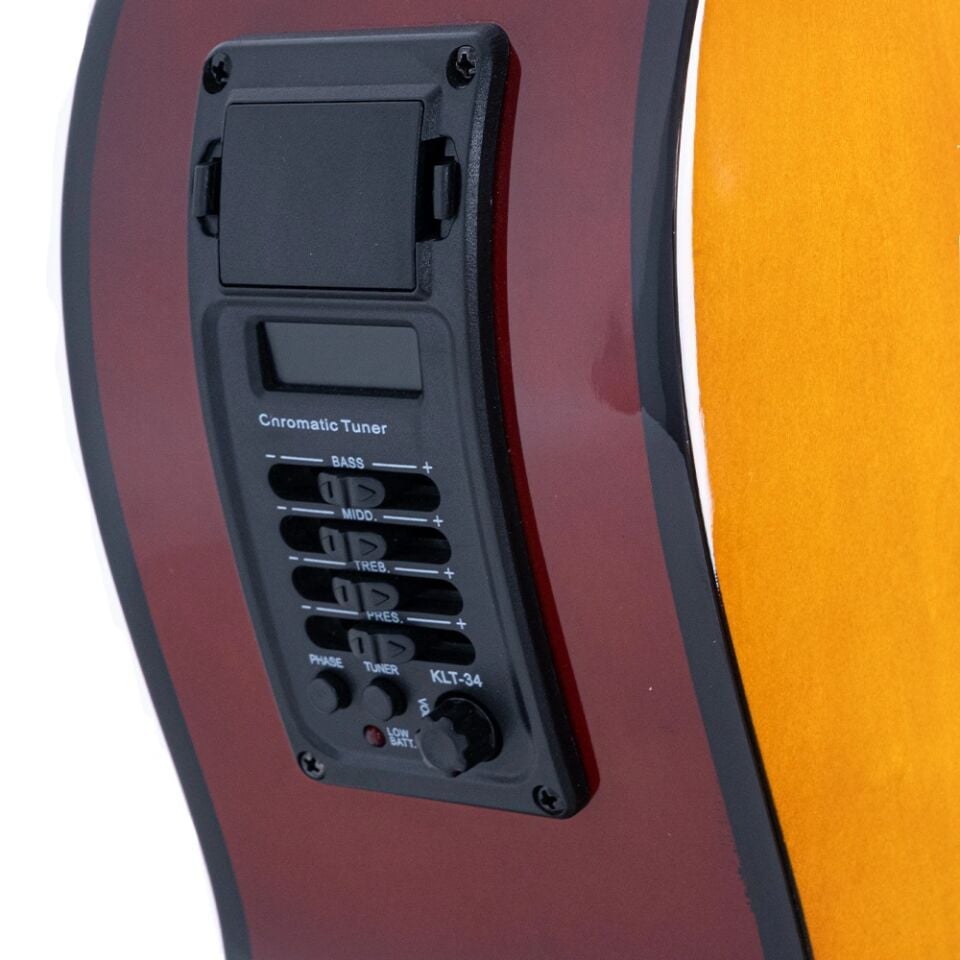 Barcelona LC 3900 CEQ OR Turuncu Kesik Kasa Elektro Klasik Gitar