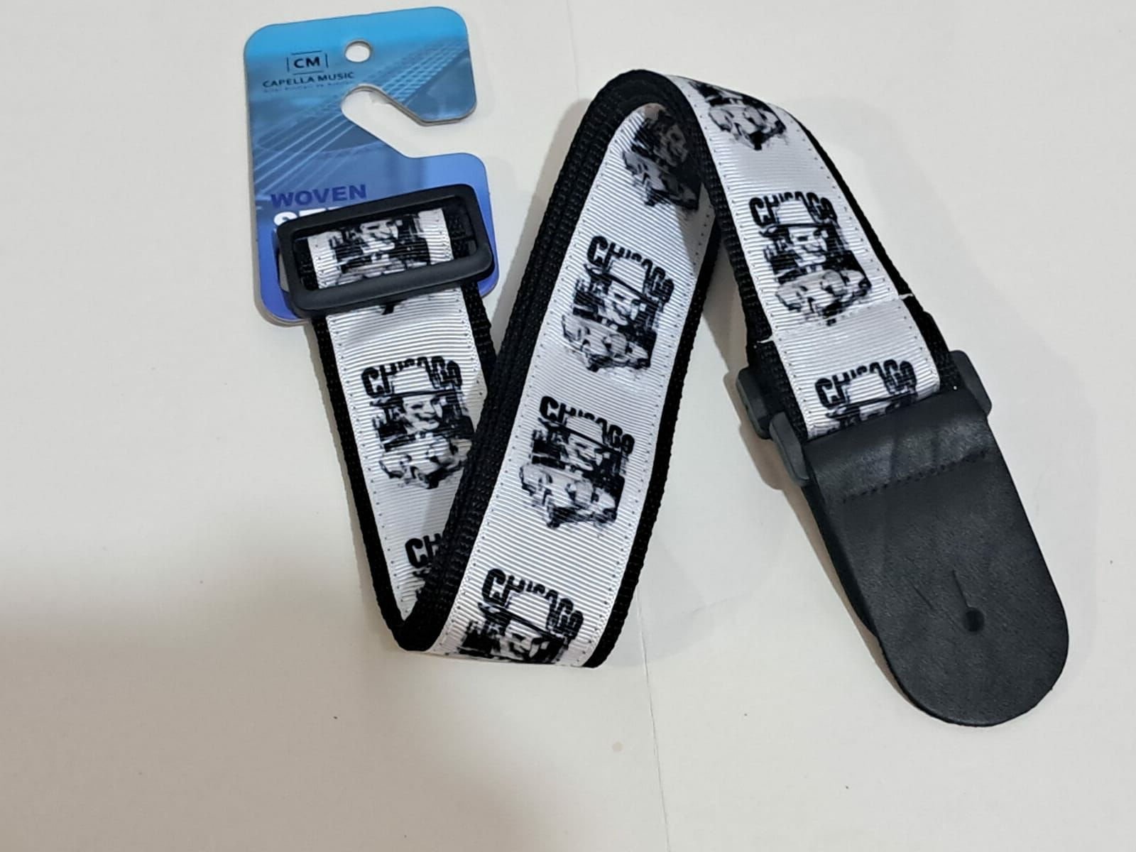 CAPELLA CP105 GİTAR ASKISI CHİGAGO DERİ BAŞLIKLI GİTAR ASKISI - MOCKA