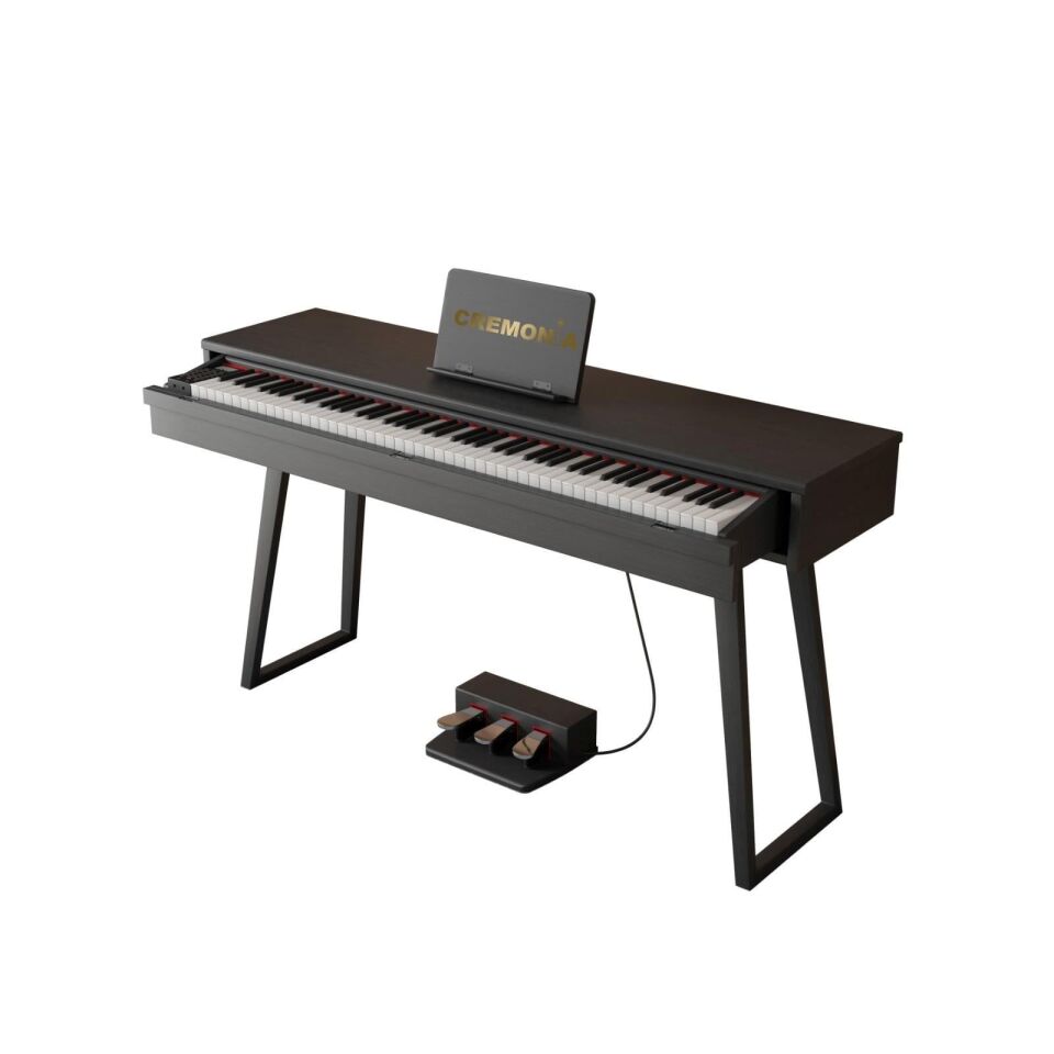 CREMONIA 58819 BK DİJİTAL PİYANO, 88 TUŞ, ÇEKMECE KAPAK